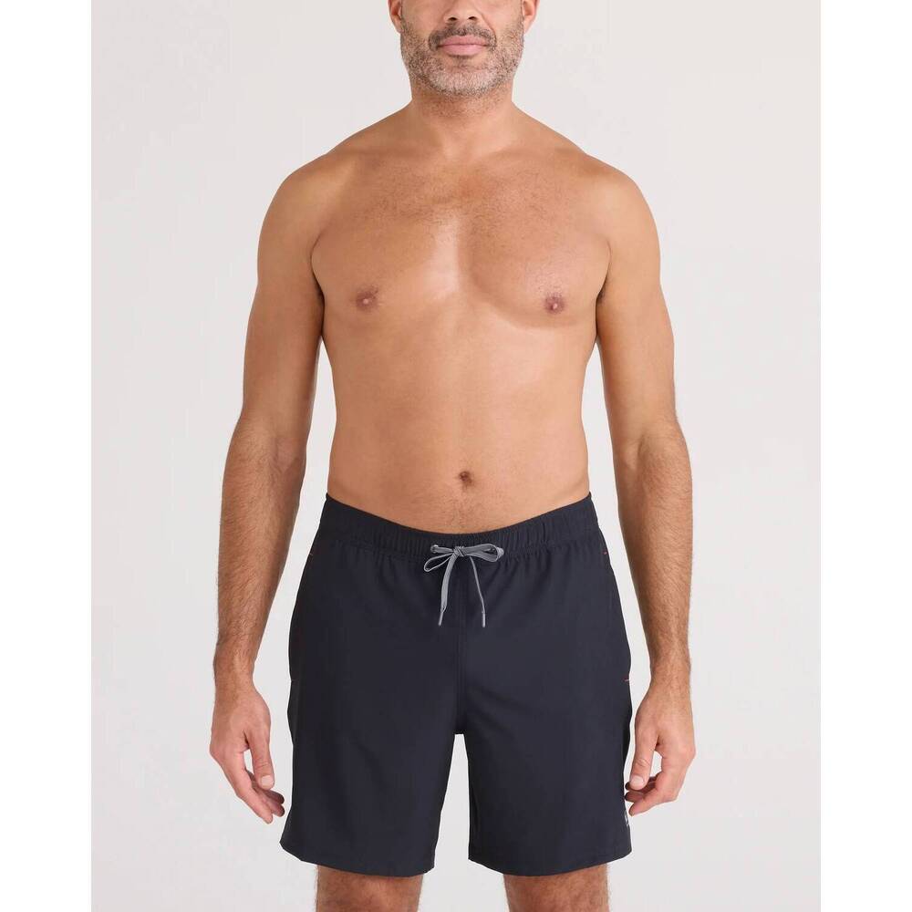 NEW SAXX men's oh buoy 2n1 swim trunks in black